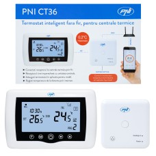 Termostat PNI CT36 fara fir, cu WiFi, control prin Internet, pentru centrale termice