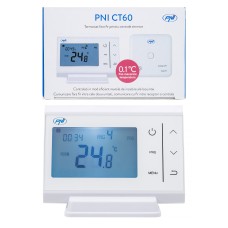 Termostat fara fir PNI CT60 pentru centrale termice, afisaj iluminat