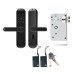 Yala inteligenta acces hotelier PNI SafeHome PTY500BL WiFi, stanga, acces cu amprenta, cod, card, cheie, aplicatie de mobil Tuya Smart